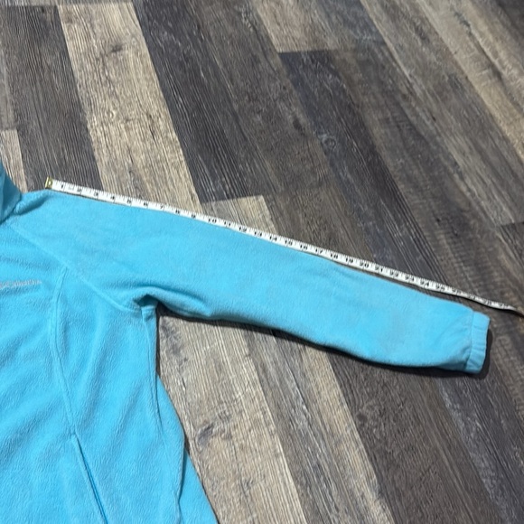 Columbia Jacket Women’s Size Medium Sky Blue Fleece Pockets Mock Neck Full Zip - Picture 6 of 9